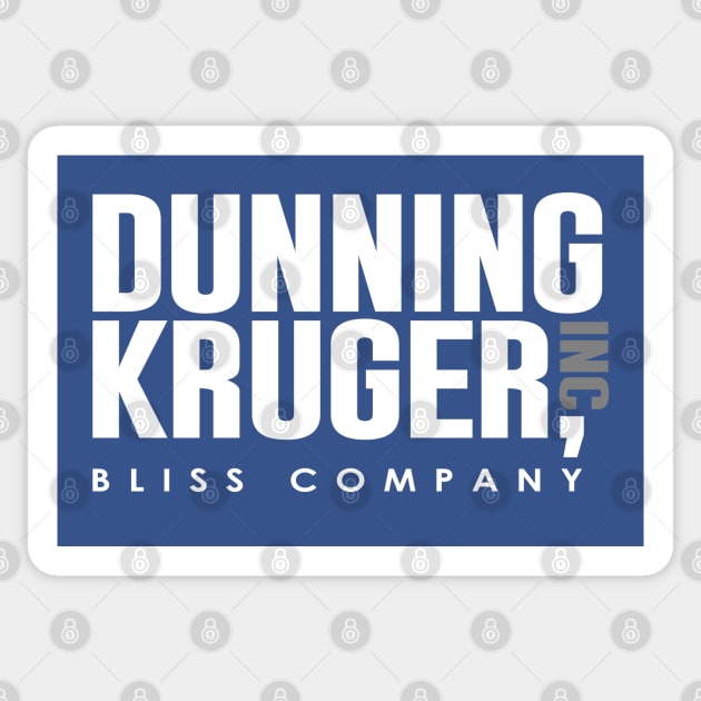 Dunning Kruger - Ignorance is Bliss (dark products) Sticker by Illudium Creative